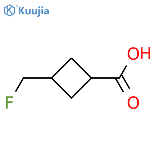 3-(fluoromethyl)cyclobutane-1-carboxylic acid structure