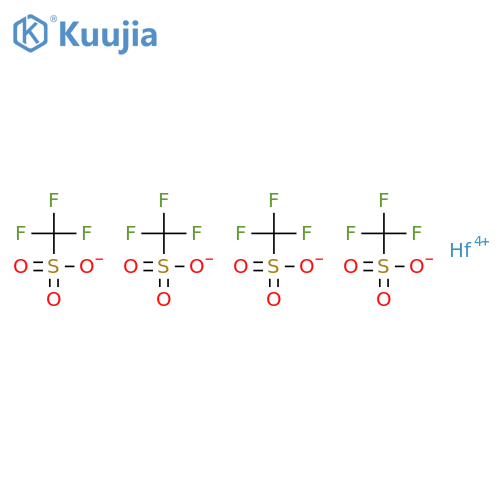 Hafnium(IV) trifluoromethanesulfonate hydrate structure