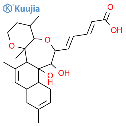 2,4-Pentadienoic acid, 5-[(1R,4aS,4bR,6aS,10aR,10bR,11R,12R,13aR)-2,3,4a,4b,6a,7,10,10a,10b,11,12,13a-dodecahydro-10b,11-dihydroxy-1,4a,5,8-tetramethyl-1H-naphtho[2,1-d]pyrano[3,2-b]oxepin-12-yl]-, (2E,4E)- structure