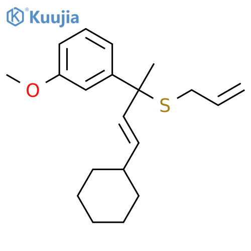 Benzene, 1-[(2E)-3-cyclohexyl-1-methyl-1-(2-propen-1-ylthio)-2-propen-1-yl]-3-methoxy- structure