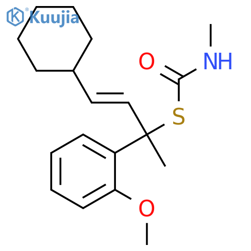 Carbamothioic acid, N-methyl-, S-[(1S,2E)-3-cyclohexyl-1-(2-methoxyphenyl)-1-methyl-2-propen-1-yl] ester structure