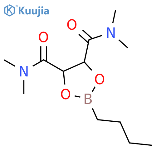 (4R,5R)-2-butyl-4-N,4-N,5-N,5-N-tetramethyl-1,3,2-dioxaborolane-4,5-dicarboxamide structure