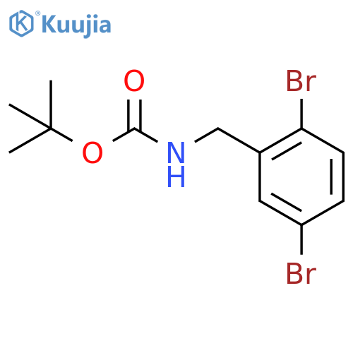tert-butyl N-[(2,5-dibromophenyl)methyl]carbamate structure