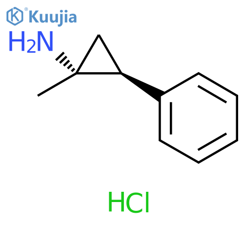 (1R,2S)-1-methyl-2-phenylcyclopropan-1-amine hydrochloride structure