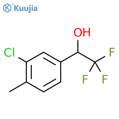 1-(3-chloro-4-methylphenyl)-2,2,2-trifluoroethan-1-ol structure
