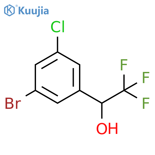 1-(3-bromo-5-chlorophenyl)-2,2,2-trifluoroethan-1-ol structure