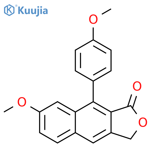 Naphtho[2,3-c]furan-1(3H)-one, 7-methoxy-9-(4-methoxyphenyl)- structure