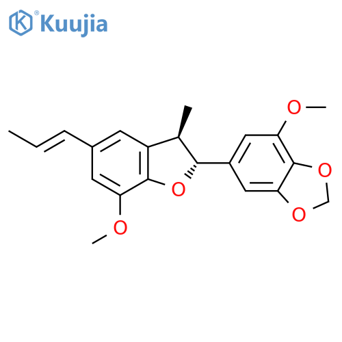 (2R)-2beta-(4-Methoxy-1,3-benzodioxole-6-yl)-3alpha-methyl-5-(1-propenyl)-7-methoxy-2,3-dihydrobenzofuran structure