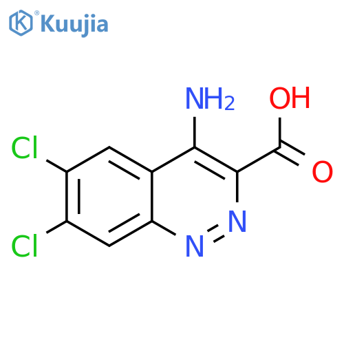 3-Cinnolinecarboxylicacid, 4-amino-6,7-dichloro- structure