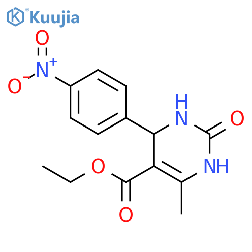 ethyl 2-hydroxy-6-methyl-4-(4-nitrophenyl)-1,4-dihydropyrimidine-5-carboxylate structure