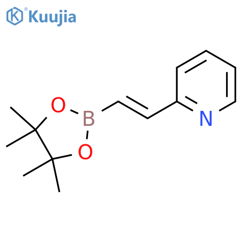 2-[(E)-2-(4,4,5,5-tetramethyl-1,3,2-dioxaborolan-2-yl)vinyl]pyridine structure