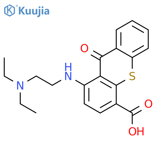 9H-Thioxanthene-4-carboxylicacid, 1-[[2-(diethylamino)ethyl]amino]-9-oxo- structure