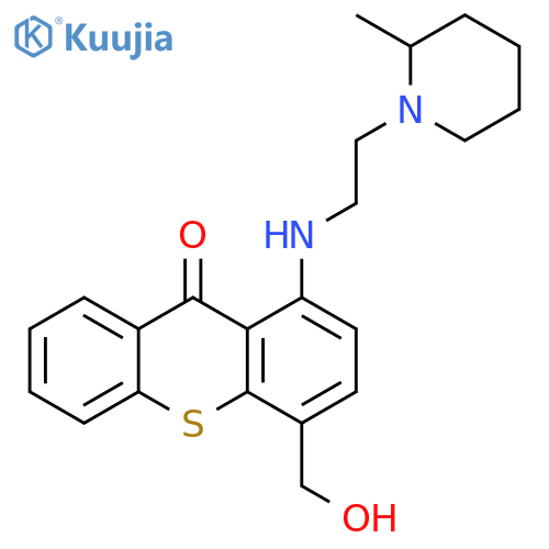 9H-Thioxanthen-9-one,4-(hydroxymethyl)-1-[[2-(2-methyl-1-piperidinyl)ethyl]amino]- structure