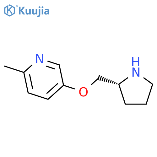 PYRIDINE, 2-METHYL-5-[(2R)-2-PYRROLIDINYLMETHOXY]- structure