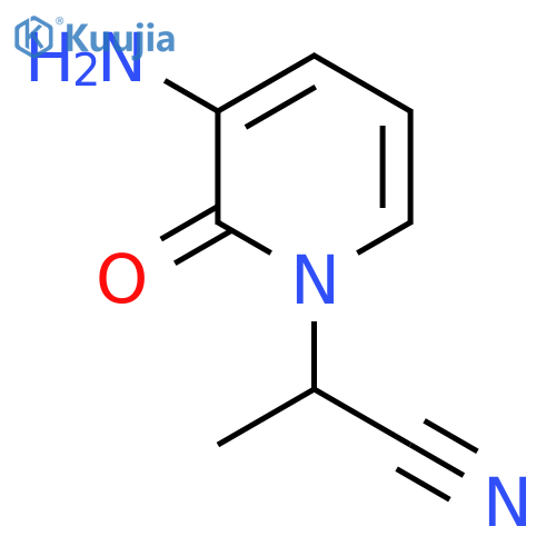 2-(3-amino-2-oxo-1,2-dihydropyridin-1-yl)propanenitrile structure