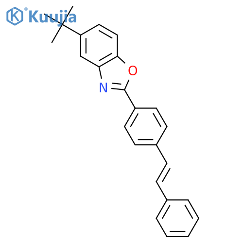 5-tert-Butyl-2-[4-(2-phenylethenyl)phenyl]-1,3-benzoxazole structure