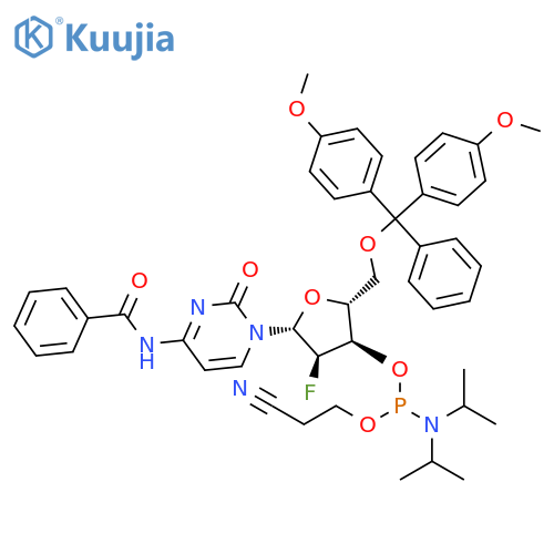 2'-Fluoro-N4-benzoyl-5'-O-DMT-2'-deoxycytidine-3'-ce-phosphoramidite structure