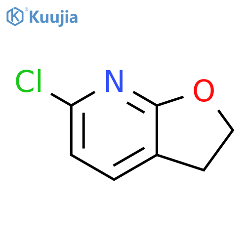 Furo[2,3-b]pyridine, 6-chloro-2,3-dihydro- structure