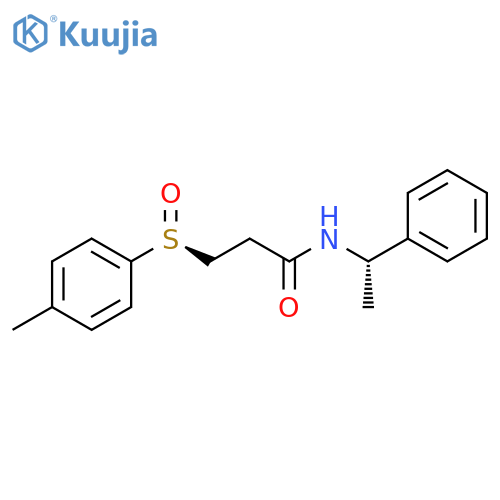 Propanamide, 3-[(S)-(4-methylphenyl)sulfinyl]-N-[(1S)-1-phenylethyl]- structure