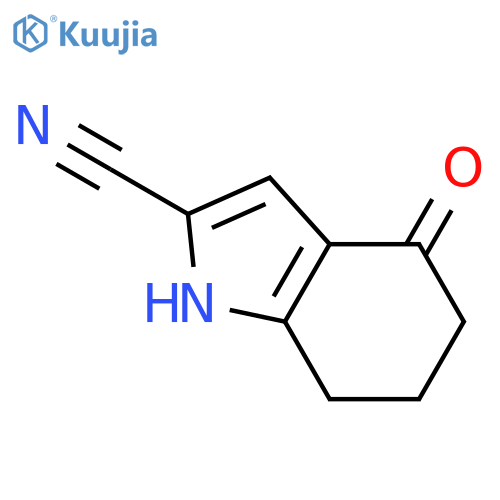 4,5,6,7-tetrahydro-4-oxo-1H-Indole-2-carbonitrile structure