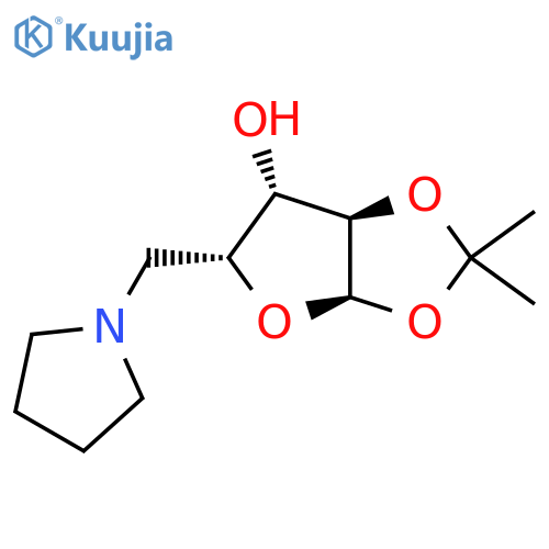 5-Pyrrolidine-1-yl-5-deoxy-1,2-isopropylidene-alpha-D-xylofuranose structure