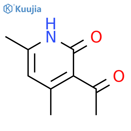 3-acetyl-4,6-dimethyl-1,2-dihydropyridin-2-one structure