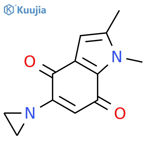 1H-Indole-4,7-dione, 5-(1-aziridinyl)-1,2-dimethyl- structure