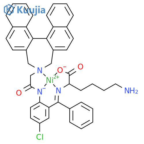 Nickel, [N-[[5-chloro-2-[[2-[(11bS)-3,5-dihydro-4H-dinaphth[2,1-c:1',2'-e]azepin-4-yl-κN]acetyl]amino-κN]phenyl]phenylmethylene]-D-lysinato(2-)-κN2,κO1]-, (SP-4-4)- structure