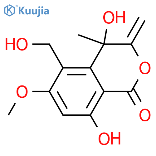 3,4-Dihydro-4,6,8-trihydroxy-4,5-dimethyl-3-methylene-1H-2-benzopyran-1-one; (R)-form, 11-Hydroxy, 6-Me ether structure