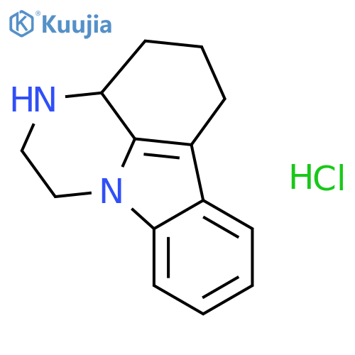 1H-Pyrazino[3,2,1-jk]carbazole,2,3,3a,4,5,6-hexahydro-, hydrochloride (1:1) structure