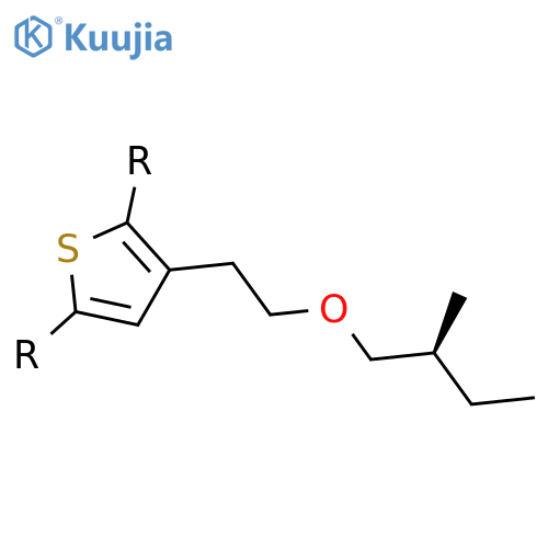 Poly[[(2S)-2-(2-methylbutoxy)ethyl]-2,5-thiophenediyl] structure