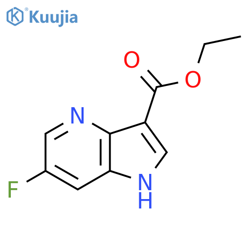 Ethyl6-fluoro-1H-pyrrolo[3,2-b]pyridine-3-carboxylate structure