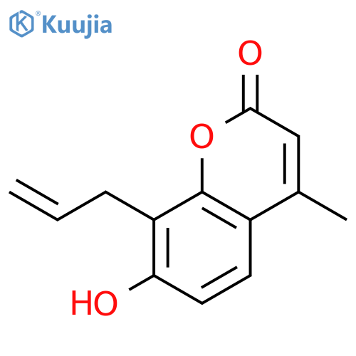 2H-1-Benzopyran-2-one, 7-hydroxy-4-methyl-8-(2-propenyl)- structure
