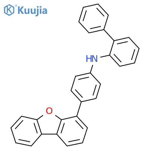N-[4-(4-dibenzofuranyl)phenyl]-2-aminobiphenyl structure