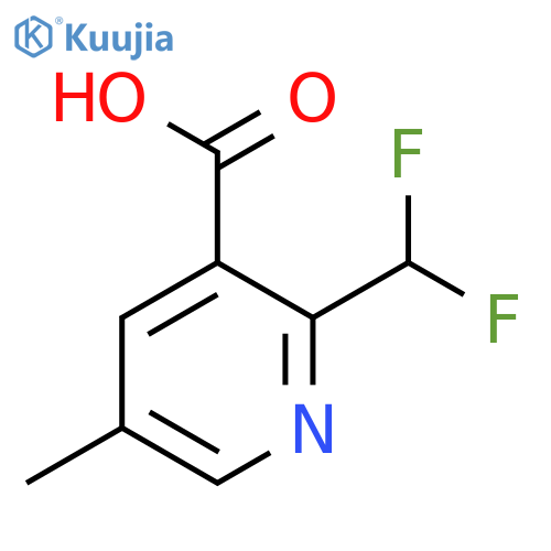 2-(Difluoromethyl)-5-methylpyridine-3-carboxylic acid structure