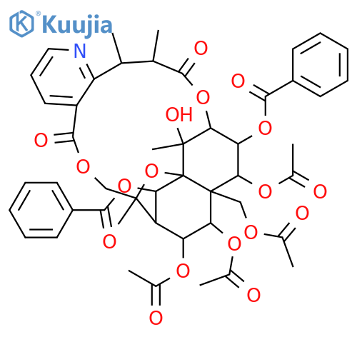 Per(deacyl)euojaponin; 2,6-Dibenzoyl, 1,8,9,14-tetra-Ac structure