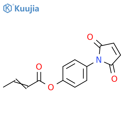 2-Butenoic acid, 4-(2,5-dihydro-2,5-dioxo-1H-pyrrol-1-yl)phenyl ester structure