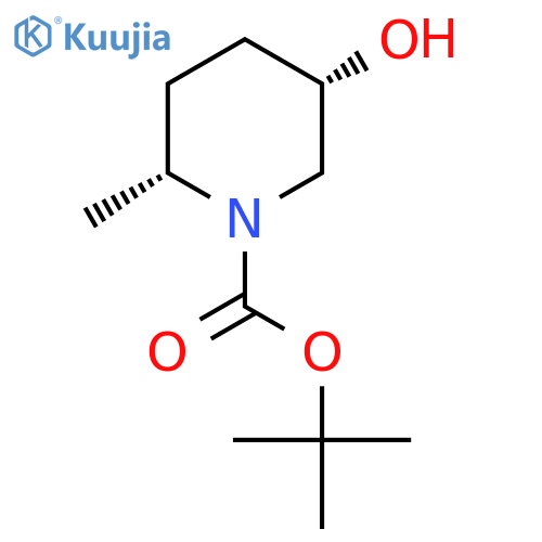 tert-butyl (2R,5S)-5-hydroxy-2-methyl-piperidine-1-carboxylate structure