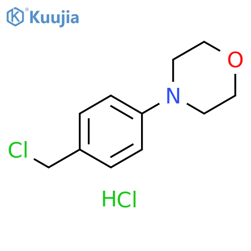 4-[4-(chloromethyl)phenyl]morpholine hydrochloride structure