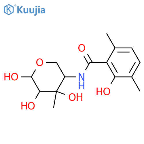4-Amino-4-deoxy-3-C-methylribose; D-Pyranose-form, N-(2-Hydroxy-3,6-dimethylbenzoyl) structure