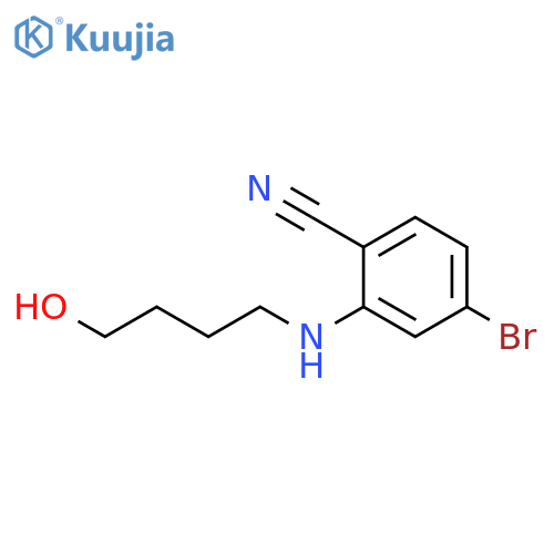 4-Bromo-2-(4-hydroxybutyl)aminobenzonitrile structure