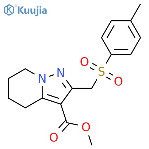 Methyl 2-{(4-methylphenyl)sulfonylmethyl}-4,5,6,7-tetrahydropyrazolo1,5-apyridine-3-carboxylate structure