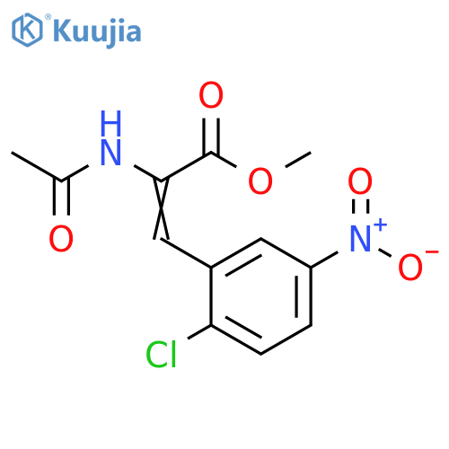 methyl (2Z)-3-(2-chloro-5-nitrophenyl)-2-acetamidoprop-2-enoate structure