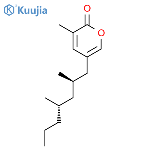 2H-Pyran-2-one, 5-[(2R,4S)-2,4-dimethylheptyl]-3-methyl- structure
