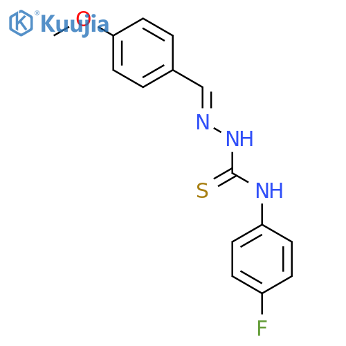 Hydrazinecarbothioamide,N-(4-fluorophenyl)-2-[(4-methoxyphenyl)methylene]- structure