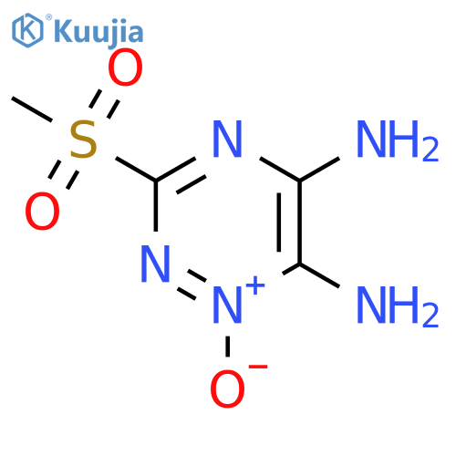 1,2,4-Triazine-5,6-diamine, 3-(methylsulfonyl)-, 1-oxide structure