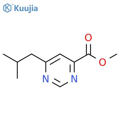 methyl 6-(2-methylpropyl)pyrimidine-4-carboxylate structure