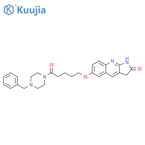 Piperazine,1-[5-[(2,3-dihydro-2-oxo-1H-pyrrolo[2,3-b]quinolin-6-yl)oxy]-1-oxopentyl]-4-(phenylmethyl)- structure