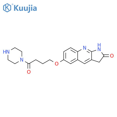 Piperazine,1-[4-[(2,3-dihydro-2-oxo-1H-pyrrolo[2,3-b]quinolin-6-yl)oxy]-1-oxobutyl]- structure
