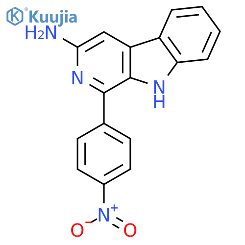 9H-Pyrido[3,4-b]indol-3-amine, 1-(4-nitrophenyl)- structure